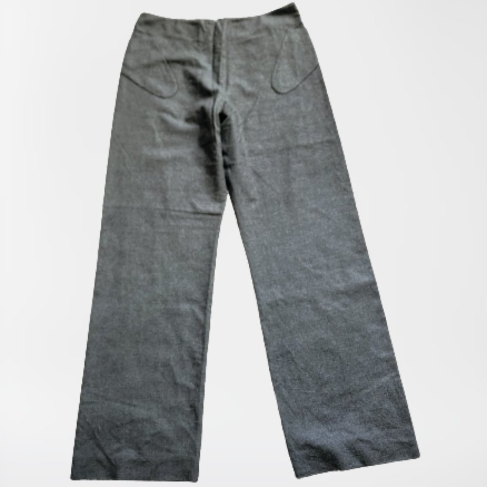 Vintage Dress Charcoal Gray Soft Wool Pants by TSE NEW YORK made in ITALY